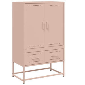 vidaXL Highboard Pink 68x39x111.5 cm Cold-rolled Steel