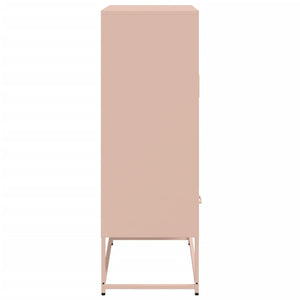 vidaXL Highboard Pink 68x39x111.5 cm Cold-rolled Steel