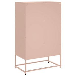 vidaXL Highboard Pink 68x39x111.5 cm Cold-rolled Steel