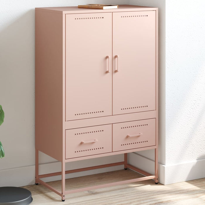 vidaXL Highboard Pink 68x39x111.5 cm Cold-rolled Steel