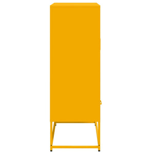 vidaXL Highboard Mustard Yellow 68x39x111.5 cm Cold-rolled Steel