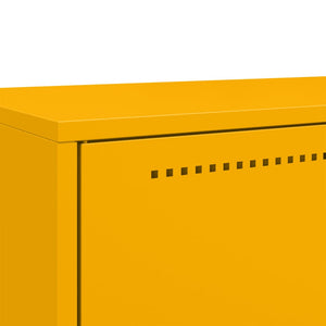 vidaXL Highboard Mustard Yellow 68x39x111.5 cm Cold-rolled Steel