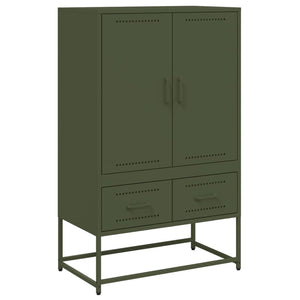 vidaXL Highboard Olive Green 68x39x111.5 cm Cold-rolled Steel