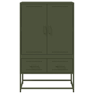 vidaXL Highboard Olive Green 68x39x111.5 cm Cold-rolled Steel