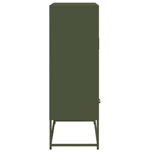 vidaXL Highboard Olive Green 68x39x111.5 cm Cold-rolled Steel