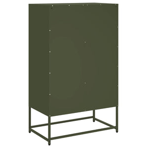 vidaXL Highboard Olive Green 68x39x111.5 cm Cold-rolled Steel