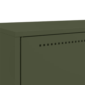 vidaXL Highboard Olive Green 68x39x111.5 cm Cold-rolled Steel