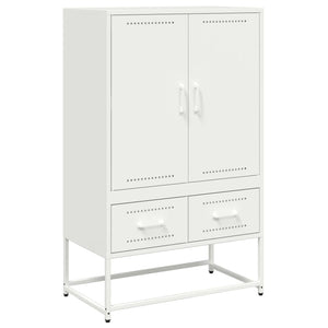 vidaXL Highboard White 68x39x111.5 cm Steel