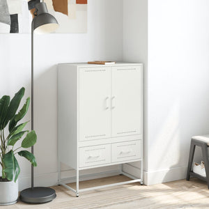 vidaXL Highboard White 68x39x111.5 cm Steel