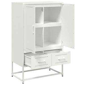 vidaXL Highboard White 68x39x111.5 cm Steel