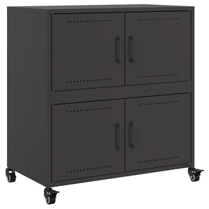 vidaXL Sideboard Black 68 x39x72 cm Cold-rolled Steel