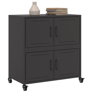 vidaXL Sideboard Black 68 x39x72 cm Cold-rolled Steel