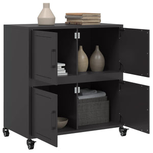 vidaXL Sideboard Black 68 x39x72 cm Cold-rolled Steel