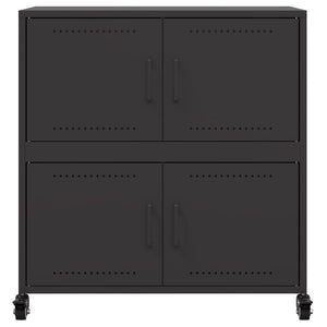 vidaXL Sideboard Black 68 x39x72 cm Cold-rolled Steel