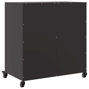 vidaXL Sideboard Black 68 x39x72 cm Cold-rolled Steel