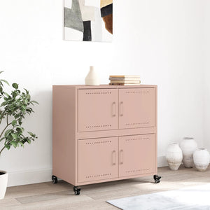 vidaXL Sideboard Pink 68.5x39x72 cm Cold-rolled Steel