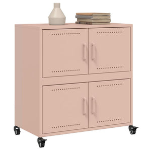 vidaXL Sideboard Pink 68.5x39x72 cm Cold-rolled Steel