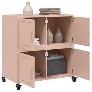 vidaXL Sideboard Pink 68.5x39x72 cm Cold-rolled Steel