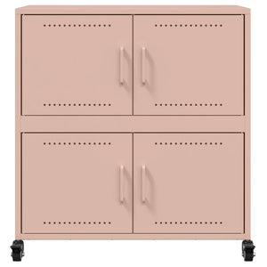 vidaXL Sideboard Pink 68.5x39x72 cm Cold-rolled Steel