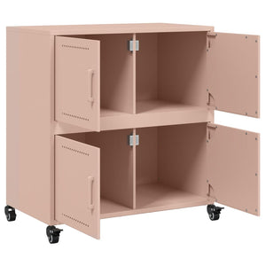 vidaXL Sideboard Pink 68.5x39x72 cm Cold-rolled Steel