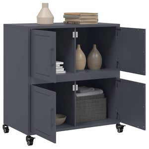 vidaXL Sideboard Anthracite 68.5x39x72 cm Cold-rolled Steel