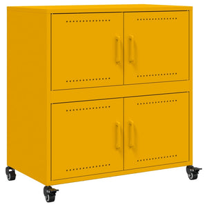 vidaXL Sideboard Mustard Yellow 68.5x39x72 cm Cold-rolled Steel