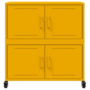 vidaXL Sideboard Mustard Yellow 68.5x39x72 cm Cold-rolled Steel