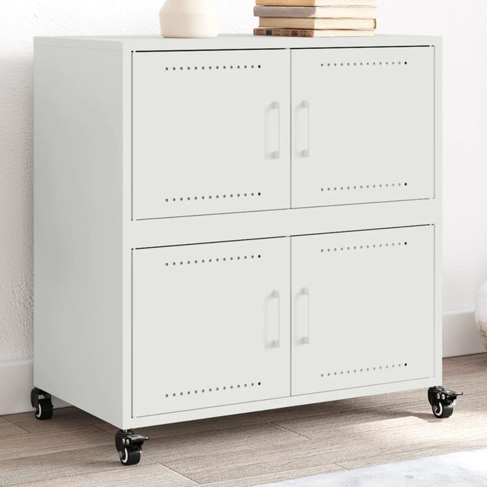 vidaXL Sideboard White 68.5x39x72 cm Cold-rolled Steel