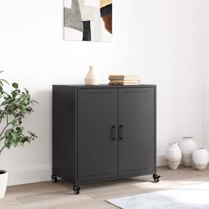 vidaXL Sideboard Black 68.5x39x72 cm Cold-rolled Steel