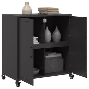 vidaXL Sideboard Black 68.5x39x72 cm Cold-rolled Steel