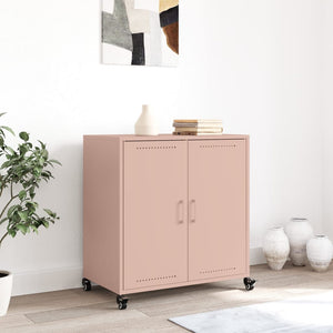 vidaXL Sideboard Pink 68.5x39x72 cm Cold-rolled Steel