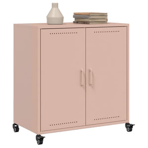 vidaXL Sideboard Pink 68.5x39x72 cm Cold-rolled Steel