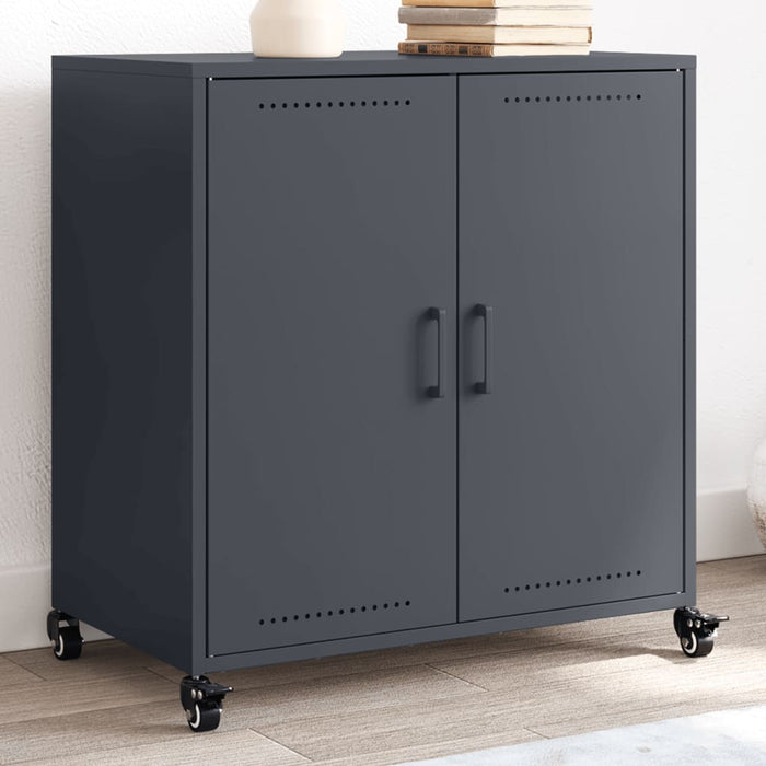 vidaXL Sideboard Anthracite 68.5x39x72 cm Cold-rolled Steel