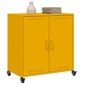 vidaXL Sideboard Mustard Yellow 68.5x39x72 cm Cold-rolled Steel