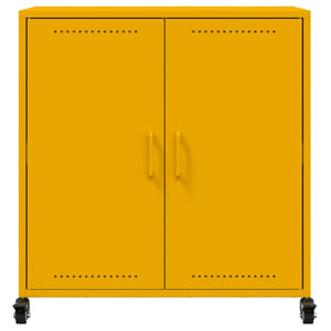 vidaXL Sideboard Mustard Yellow 68.5x39x72 cm Cold-rolled Steel