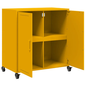 vidaXL Sideboard Mustard Yellow 68.5x39x72 cm Cold-rolled Steel