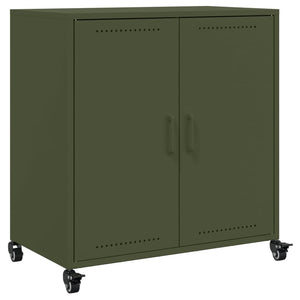 vidaXL Sideboard Olive Green 68.5x39x72 cm Cold-rolled Steel