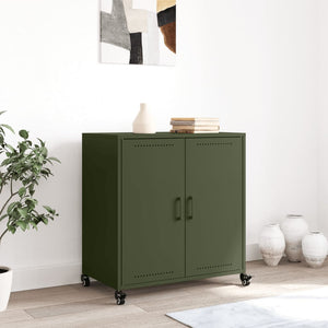 vidaXL Sideboard Olive Green 68.5x39x72 cm Cold-rolled Steel