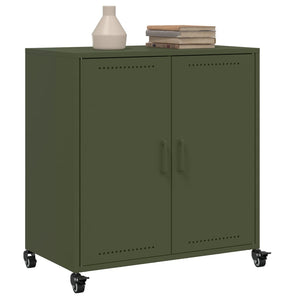 vidaXL Sideboard Olive Green 68.5x39x72 cm Cold-rolled Steel