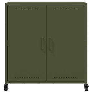 vidaXL Sideboard Olive Green 68.5x39x72 cm Cold-rolled Steel