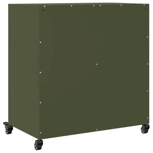 vidaXL Sideboard Olive Green 68.5x39x72 cm Cold-rolled Steel