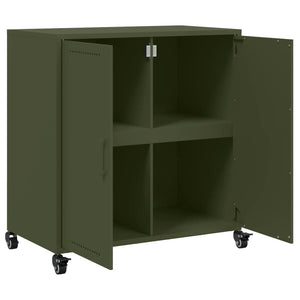 vidaXL Sideboard Olive Green 68.5x39x72 cm Cold-rolled Steel