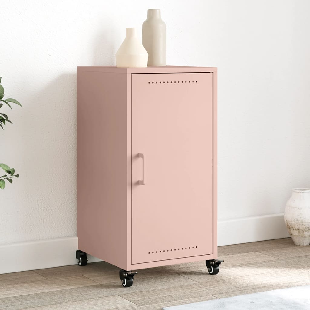 vidaXL Sideboard Pink 36x39x72 cm Cold-rolled Steel