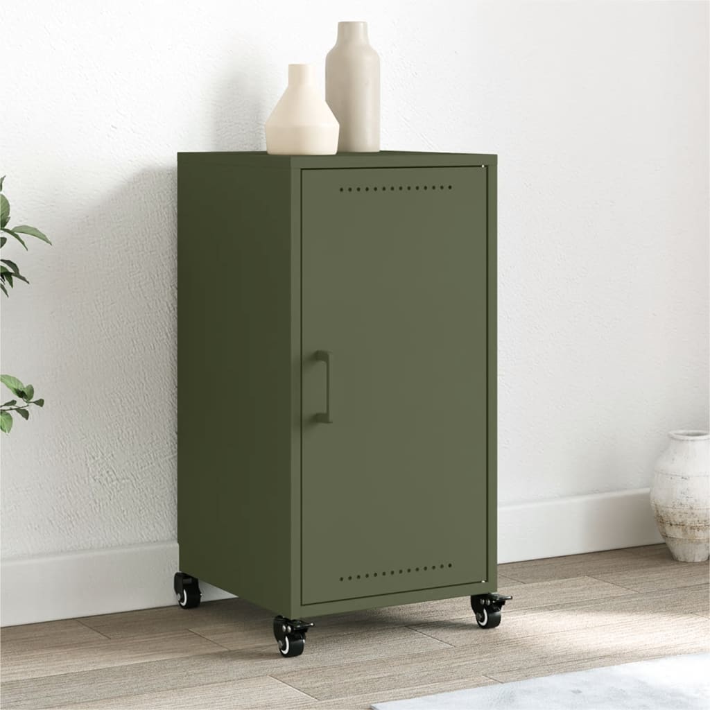 vidaXL Sideboard Olive Green 36x39x72 cm Cold-rolled Steel