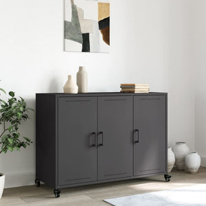 vidaXL Sideboard Black 100.5x39x72 cm Steel