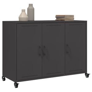 vidaXL Sideboard Black 100.5x39x72 cm Steel