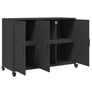 vidaXL Sideboard Black 100.5x39x72 cm Steel