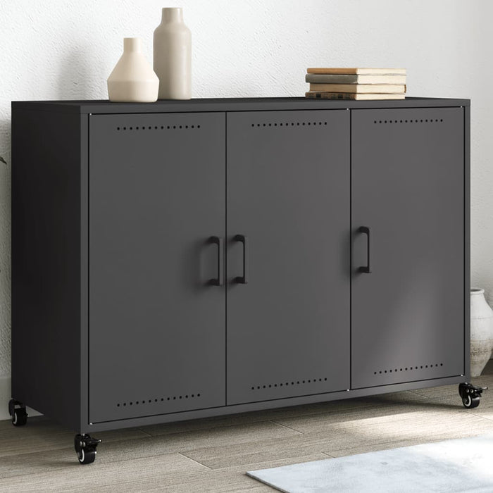 vidaXL Sideboard Black 100.5x39x72 cm Steel