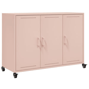 vidaXL Sideboard Pink 100.5x39x72 cm Cold-rolled Steel