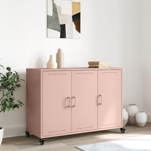 vidaXL Sideboard Pink 100.5x39x72 cm Cold-rolled Steel